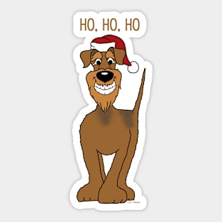 Airedale Terrier Santa Claus Sticker